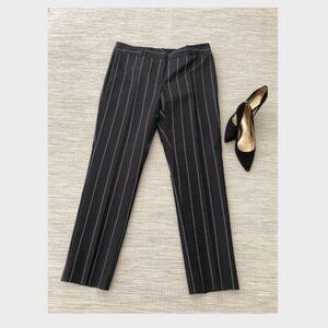 Liz Claiborne Audra Black Pin Stripe Career Pant  12 NWT